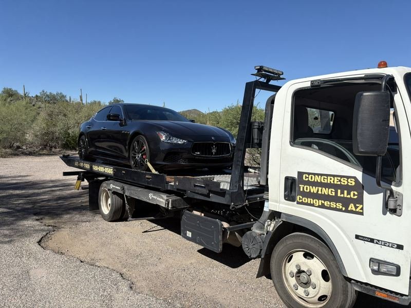 Maserati Ghibli moved on a clean flatbed